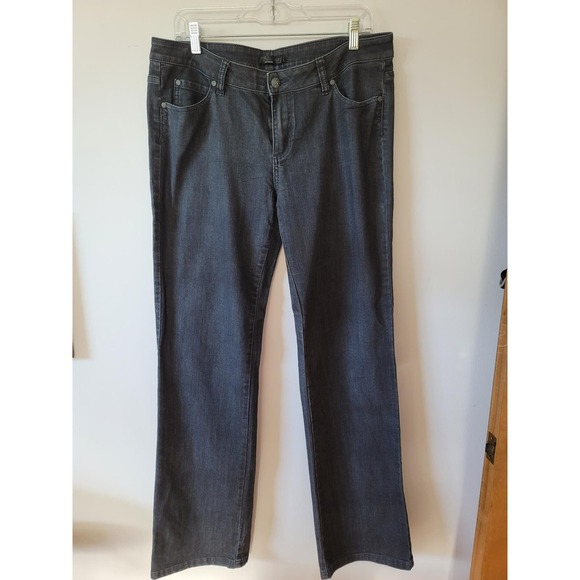 Prana Denim Dark Gray 12R/31 Wide Straight Leg Pants - Picture 1 of 8